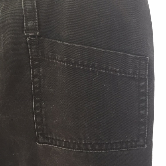 Black denim bootlegs with lace front - Picture 6 of 9